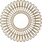 Ekena Millwork Cornelius Wood Fretwork Pierced Ceiling Medallion, Hickory, 32"OD x 11 7/8"ID x 1/4"T CMWP32X0250CRHI - alternate 3